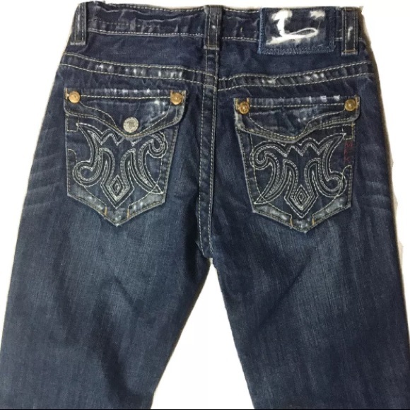 Miss Me MEK OAXACA Denim Jeans Juniors Sz 14 - Picture 3 of 10